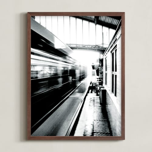 This is a black and white art with standard by Marker Girl called riding on the metro