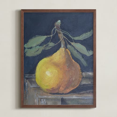 This is a charcoal art with standard by Rachel Roe called pear still life