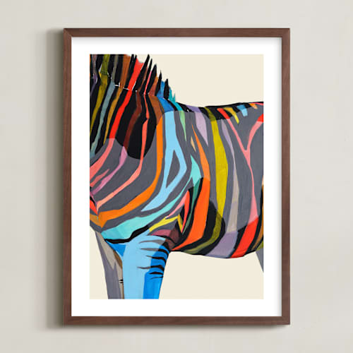This is a multi kids wall art with standard by Jess Franks called safari stripes