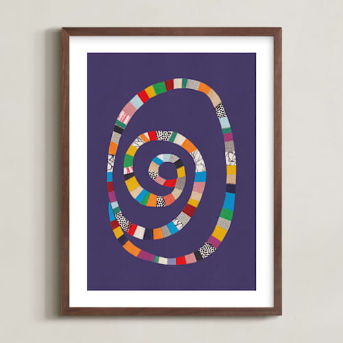 This is a grape purple kids wall art with standard by Alisa Galitsyna called whirl of colors