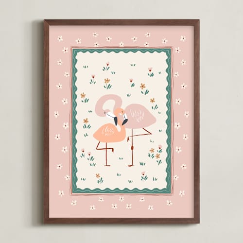 This is a vintage blush nursery wall art with standard by Dominika Godette called vintage safari 2