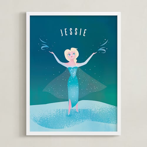 This is a frost disney art with standard by Lori Wemple called disney elsa's magic