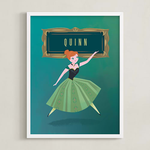 This is a sage disney art with standard by Lori Wemple called anna's frame from disney's frozen