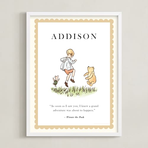 This is a honey disney art with standard by Katherine Moynagh called disney's winnie the pooh vintage quotes