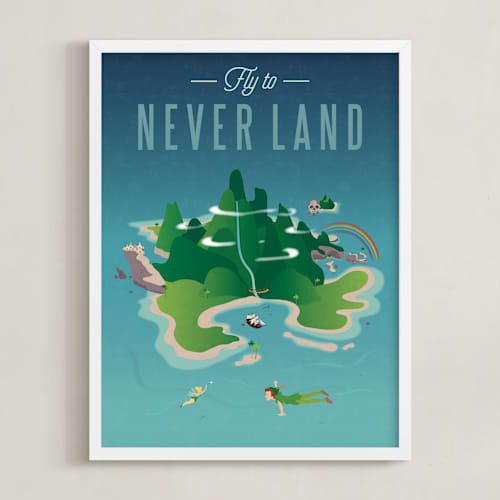 This is a island disney art with standard by Erica Krystek called fly to neverland
