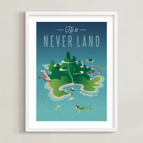 This is a island disney art with standard by Erica Krystek called fly to neverland