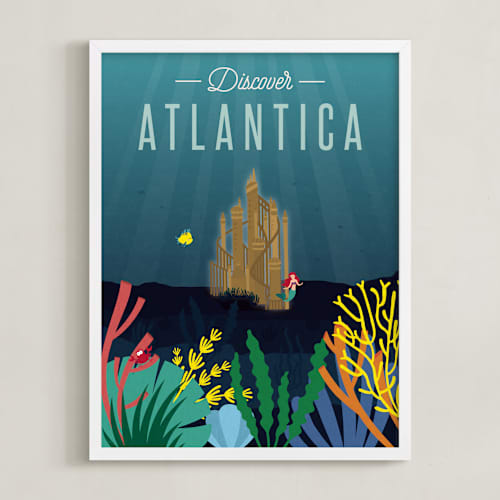 This is a deep sea disney art with standard by Erica Krystek called discover atlantica
