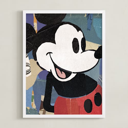 This is a black disney art with standard by Sumak Studio called paper mickey