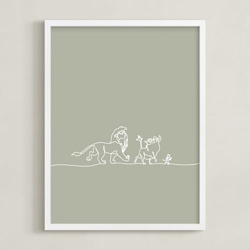 This is a sage disney art with standard by Britt Mills called the trio from disney's the lion king