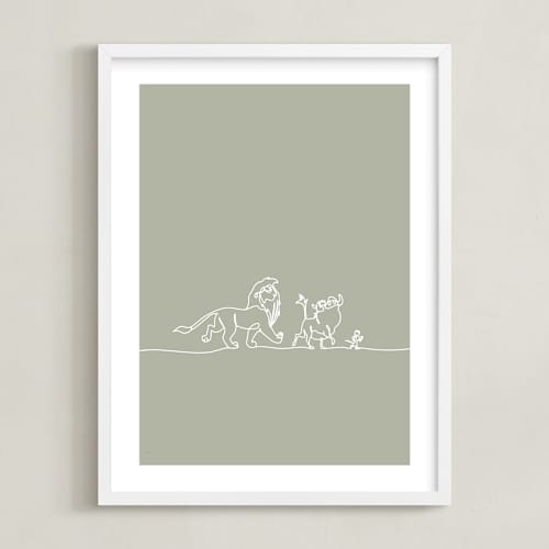 This is a sage disney art with standard by Britt Mills called the trio from disney's the lion king