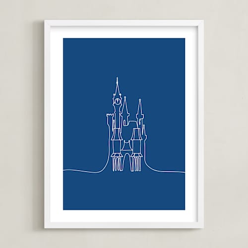 This is a midnight disney art with standard by Britt Mills called the castle from disney's cinderella