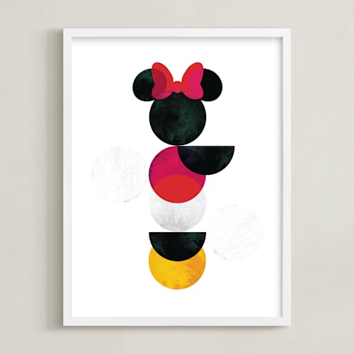 This is a coal disney art with standard by Anna Joseph called disney minimalist minnie mouse