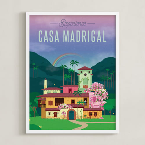 This is a tropical disney art with standard by Erica Krystek called discover disney's casa madrigal