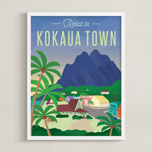This is a palm disney art with standard by Erica Krystek called relax in disney's kokaua town