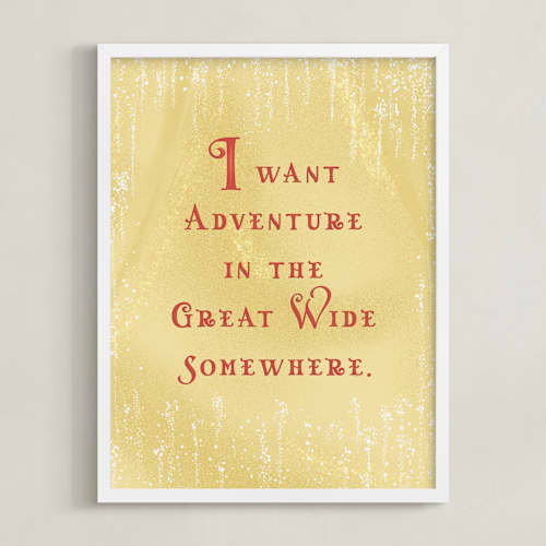 This is a golden disney art with standard by Leah Bisch called disney's belle adventure quote