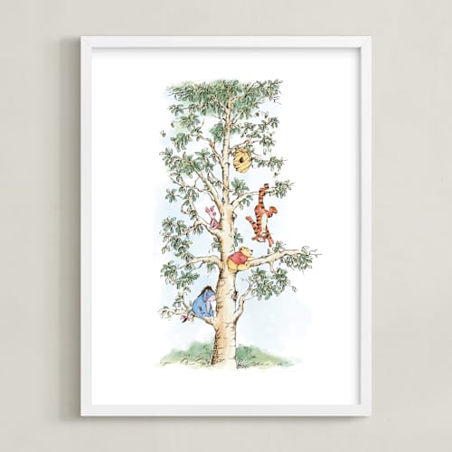 This is a green disney art with standard by Emma Adams called disney's winnie the pooh tree