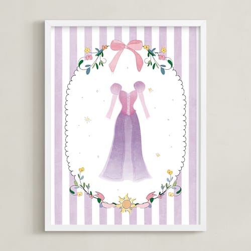 This is a lilac disney art with standard by Kamala Nahas called disney princess rapunzel dress-up