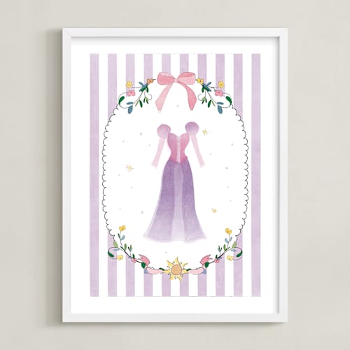 This is a lilac disney art with standard by Kamala Nahas called disney princess rapunzel dress-up