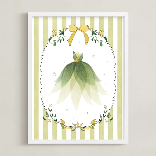 This is a green disney art with standard by Kamala Nahas called disney princess tiana dress-up