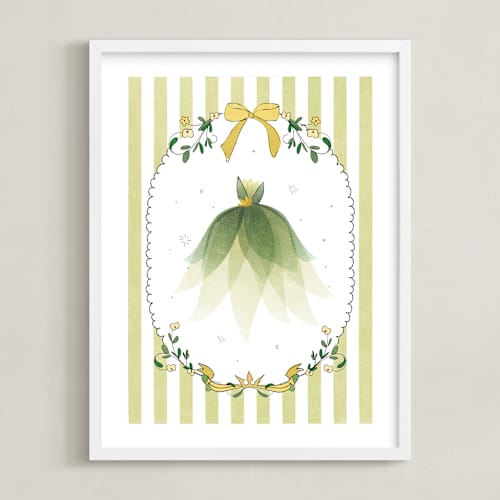 This is a green disney art with standard by Kamala Nahas called disney princess tiana dress-up