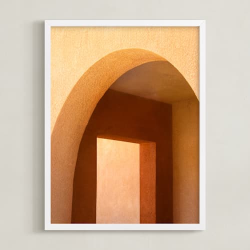 This is a warm peachy yellow art with standard by Lisa Sundin called day to day 1
