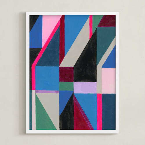 This is a magenta art with standard by Christina Flowers called line of site