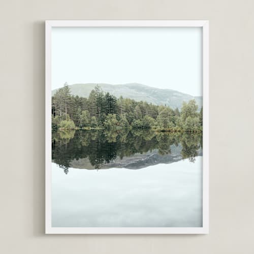 This is a lake art with standard by lulu and isabelle called mirror mirror ii
