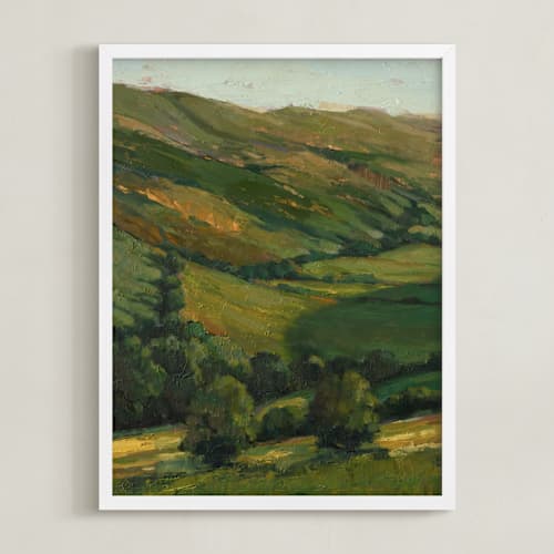 This is a field art with standard by Wendy Keller called green valley 1