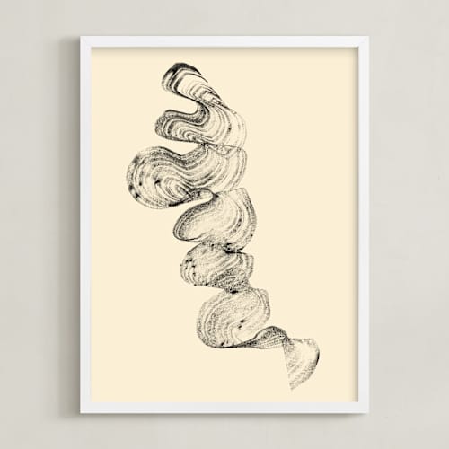 This is a vanilla cream art with standard by Rebecca Johnstone called abstract swirls