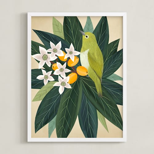 This is a chartreuse art with standard by Jessie Burch called loquat