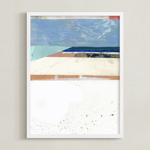 This is a denim art with standard by Erin McCluskey Wheeler called the weight of the sky