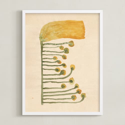 This is a goldenrod yellow art with standard by Alisa Galitsyna called dream garden blooms 2