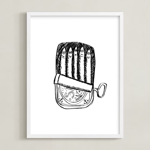 This is a ink art with standard by Annie Montgomery called packed like sardines