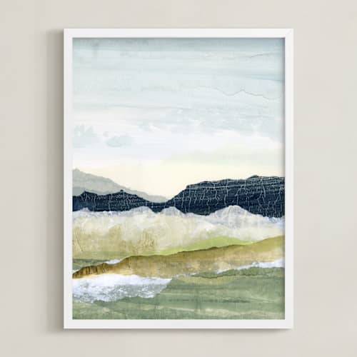 This is a deep blue art with standard by Lara Eckerman called sapphire ridge 2