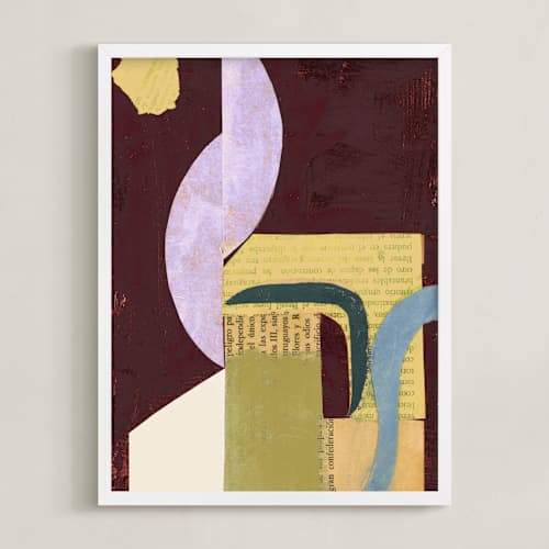 This is a burgundy earth art with standard by Bethania Lima called urban landscape