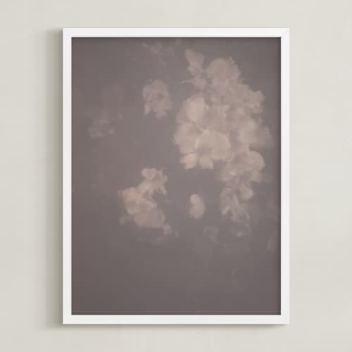 This is a dusty burgundy art with standard by Baumbirdy called hazed florals 1