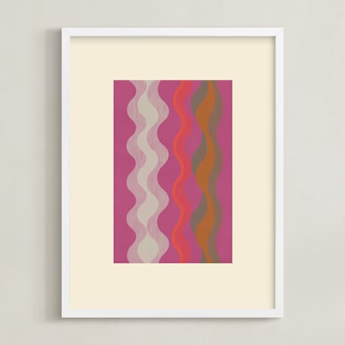 This is a magenta art with standard by Baumbirdy called vibrant waves