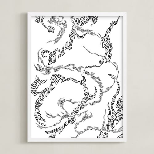 This is a ink art with standard by Harrison Tenzer called cloud formations 2