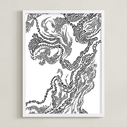 This is a ink art with standard by Harrison Tenzer called cloud formations 1