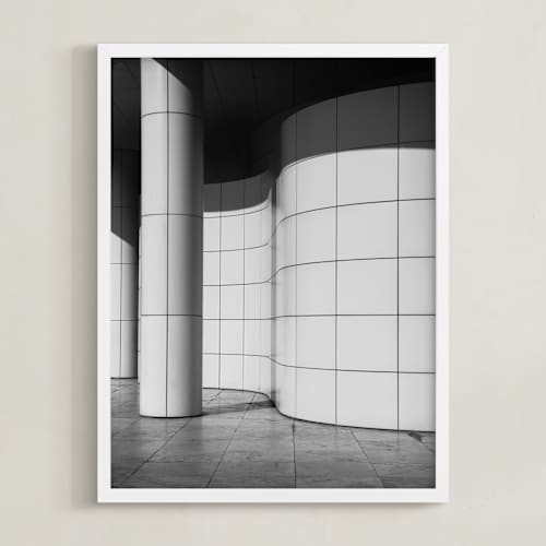 This is a black & white art with standard by lulu and isabelle called curves and squares 2