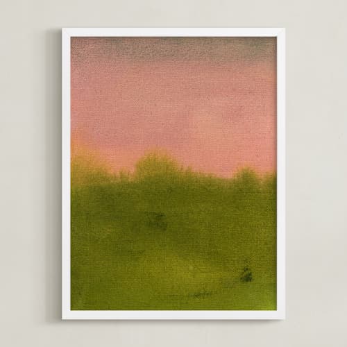 This is a moss green art with standard by Christina Flowers called sussex sunrise 1