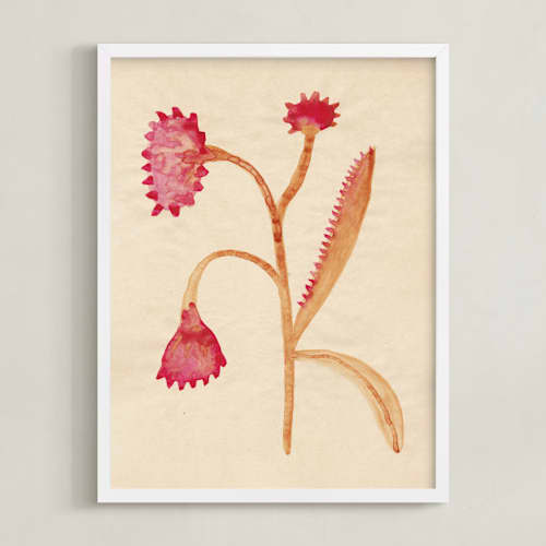 This is a crimson red art with standard by Alisa Galitsyna called dream garden blooms 3