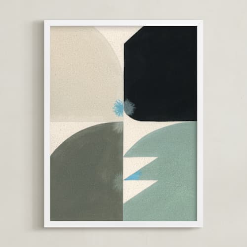 This is a seafoam blue art with standard by Christina Flowers called kisskiss