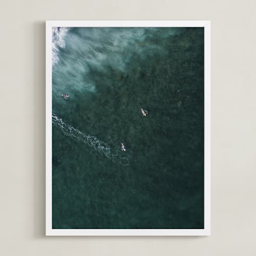 This is a teal art with standard by Shari Margolin called ride ii