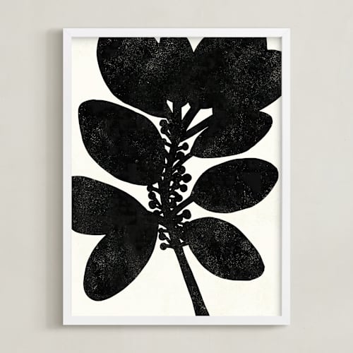 This is a noir art with standard by Marta Crea called minimalist leaves