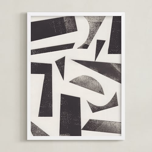 This is a charcoal grey art with standard by Alisa Galitsyna called paper geometry i