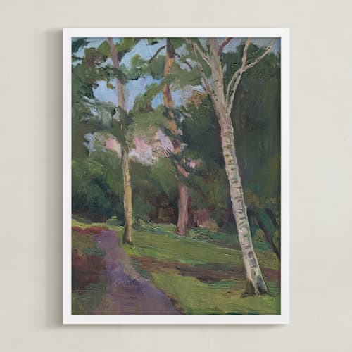This is a forest green art with standard by Catilustre called evening walk