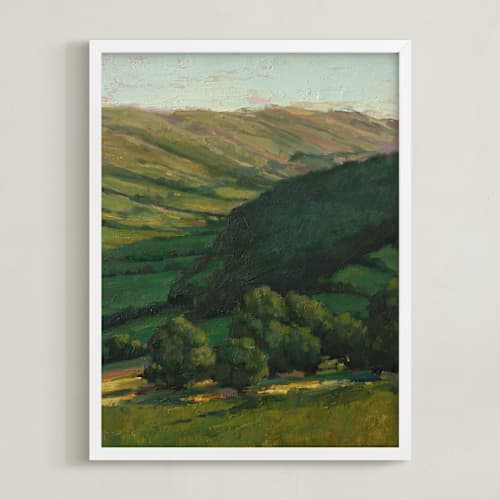 This is a field art with standard by Wendy Keller called green valley 2