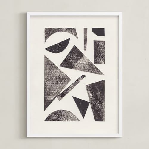 This is a charcoal grey art with standard by Alisa Galitsyna called paper geometry ii