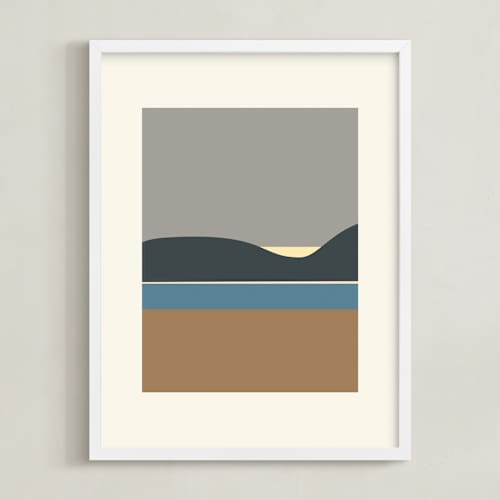 This is a earthy brown art with standard by Roseanne Kenny called horizons set 1